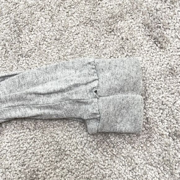 Disney Stitch Cropped Top Womens XL Gray Long Sleeve Crew Neck Cotton Casual Tee - Picture 4 of 12